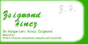 zsigmond hincz business card